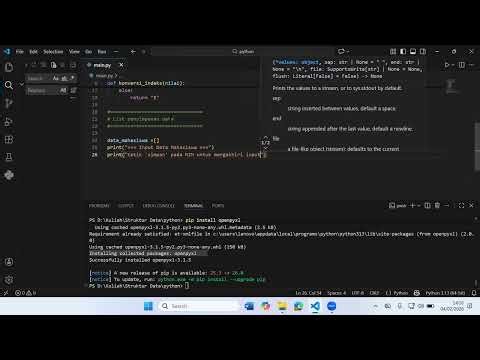 Studi Kasus Input data nilai, export xlsx python