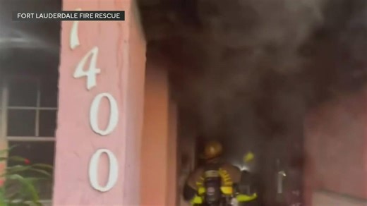 Dramatic house fire in Fort Lauderdale: 2 rescued, 1 hospitalized