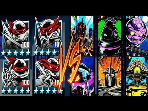 The Original Turtles - Against All Bosses (Teenage Mutant Ninja Turtles mobile game) TMNT Legends