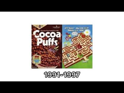 Cocoa Puffs historical logos