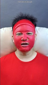 Immersive Beauty ASMR: Face Massage & Red Mask Application 💆‍♂️