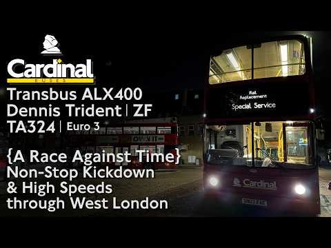 {A Race Against Time} Cardinal Buses Transbus ALX400 Trident ZF ft. Non-Stop Kickdown in West London