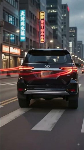 Black Toyota Fortuner 2025🔥 Hyper Realistic 4K Cinematic Showcase | Ultimate SUV #Shorts