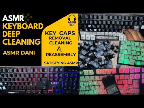 ASMR Keyboard Deep Cleaning | Satisfying Keycap Removal & Reassembly (USA & UK ASMR)