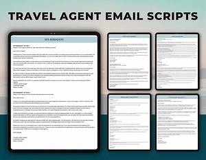 Travel Agent Email Scripts, 64 Email Travel Agency Templates, Canva Template, Email Marketing, Travel Agent Branding, Travel Business Emails - Etsy