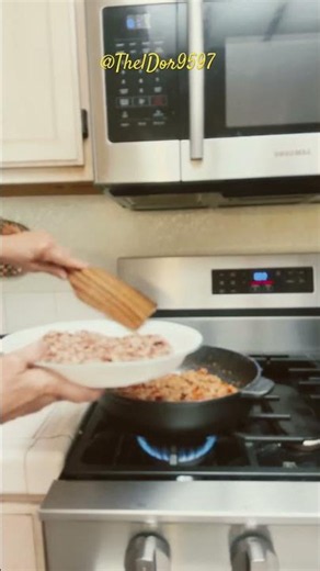 Watch This Turkey Brown Rice Combo Come Together #cooking #foodvideo #shorts