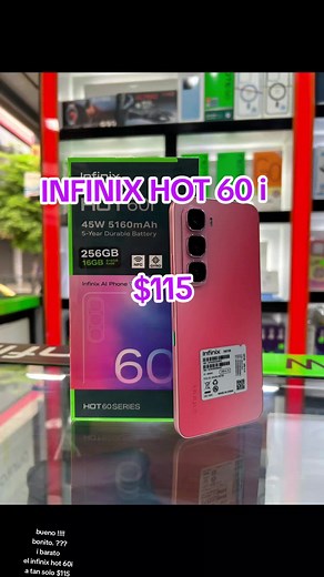 los mejores precios y modelos en pcell infinix hot60i 8ram/256gb a tan solo $115 #infinix #cel #vistas #viraltiktok #promociones