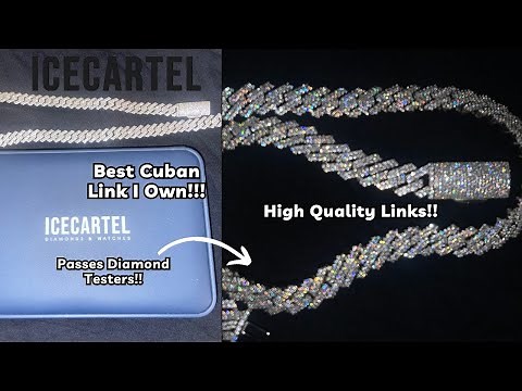 Icecartel 12MM Moissanite Prong Cuban Link Chain Review