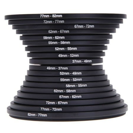Camera Filter Adapter , All Metal Fine Workmanship 18 Piece Filter  Adapter Set  For Camera - Walmart.ca