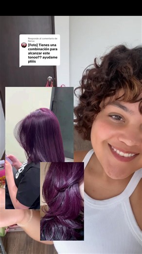 Respuesta a @Neruu te comparto mi fórmula uva/grape 🍇 mezcla 2gr de tinte violeta y 1gr de rojo rosado, aplica sobre altura 10 #hairtok #formula #tinte #HairColor #colorinspiration