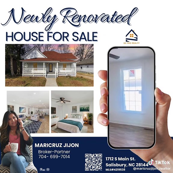 Renovated home For Sale! 🙌🏽 📍Salisbury, NC Only 30 minutes from Charlotte! Call or DM me to schedule your private tour today! Maricruz Jijon - DZ Pro Realty (704)699-7014 Maricruz.dzprorealty.org #PriceDrop #DreamHome #SalisburyNC #ForSale #RealEstate #HomeSweetHome #HogarDeSusSueños #realestate #BienesRaíces #realestate #agenteinmobiliario #ncrealtor #charlottenc #concordnc #mecklenburgcounty #cabarruscountync #rowancountync @DZProRealty