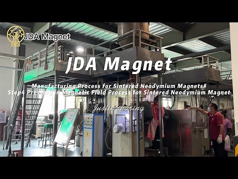 Manufacturing Process for Sintered Neodymium Magnets#Step4 Pressing in Magnetic Field Process