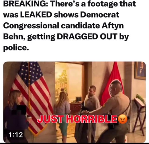 Kimberly Davis on Instagram: "Resurfaced video from 2019 shows Democrat Tennessee candidate Aftyn Behn SCREAMING and SOBBING as officers had to forcibly drag her out of Gov. Lee's office. In April 2019, Aftyn Behn and other activists from "Enough is Enough" held a week-long sit-in outside Tennessee Gov. Bill Lee's office, demanding the resignation of State Rep. David Byrd over 1980s sexual assault allegations. On April 30, after refusing to leave, they were arrested for trespassing and removed b