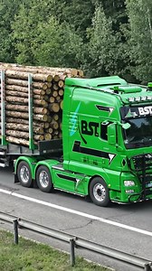 This Timber Truck Is Carrying a Forest on Wheels 🌲🚛 This massive logging truck is transporting an entire forest in a single haul, stacked timber logs secured with industrial precision and raw horsepower. 🌲💪 Every trip like this supports construction, furniture production, and global supply chains. From the reinforced trailer to the high-torque engine, these machines are built to handle extreme weight across long highways and tough terrain. Heavy transport at its finest. would you trust drivi