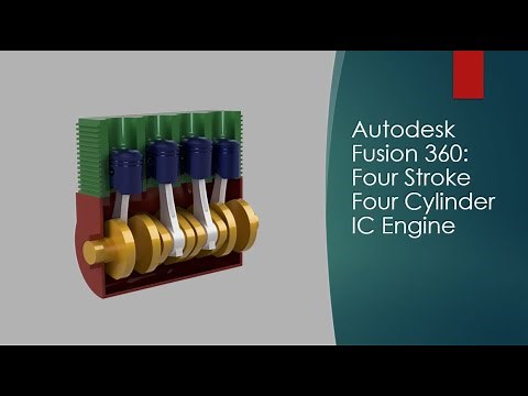 Autodesk Fusion 360: Four Stroke Four Cylinder IC Engine