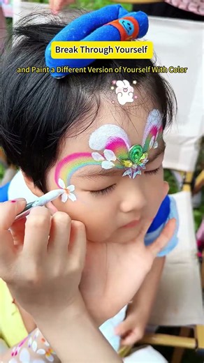 🌸Gorgeous face painting!#makeup #art #painting