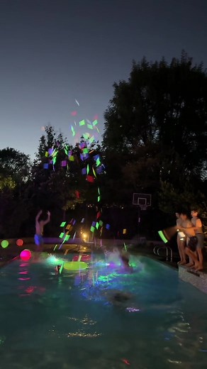 #glowinthedark #summer #poolparty #viral #fyp | Pool Party