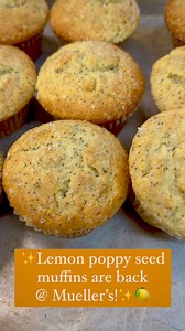 We have our lemon poppy seed muffins back @ Mueller’s! We’re open today until 6!🍋🥐☕️✨ | Mueller's Bakery