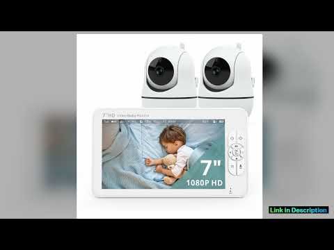Babystar 7 HD Split Screen Video Baby Monitor No WiFi Baby Camera Monitor Hack Proof Remote ZoomPan