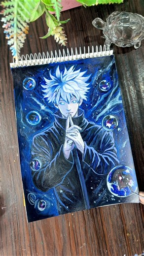 Gojo's Six eyes drawing challenge Day 61. #gojo #shorts #gojosixeyes