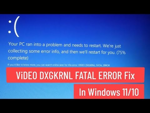 VIDEO DXGKRNL FATAL ERROR Windows 11/10 [FIXED]