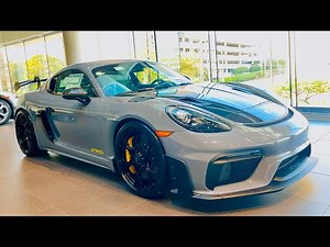 2023 Porsche Cayman GT4RS new release in arctic grey with weissach package