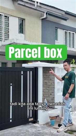 Parcel box for you house. Now day a lot people install parcel box. #parcel #parcelbox #gate #pagar