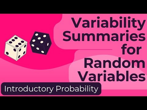 Variability Summaries for Random Variables