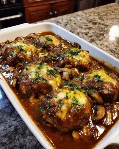 Amish Hamburger Steak Bake Recipe