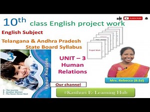 10th class English project work unit -3