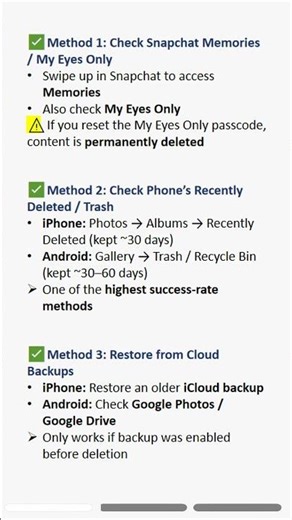 How to recover deleted Snapchat videos safely and effectively. #snapchat #video