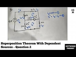 Superposition Theorem With Dependent Sources | Question 2 | Network Theory