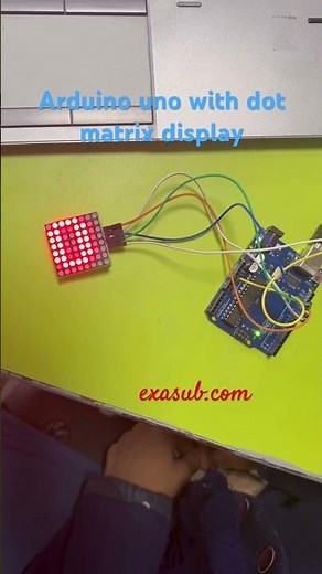 Arduino UNO with dot matrix display