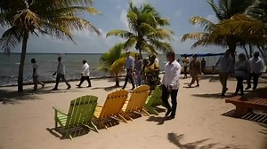 William and Kate dancing away as Belize locals welcome them