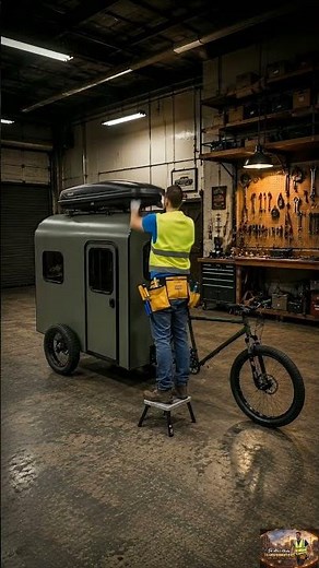 Building a Tiny Bike Camper From Scratch | Full Transformation #BikeCamper #TinyHouse #DIYCamper