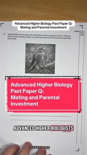 Advanced Higher Biology Past Paper Q: Mating and Parental Investment #advancedhigherbiology
