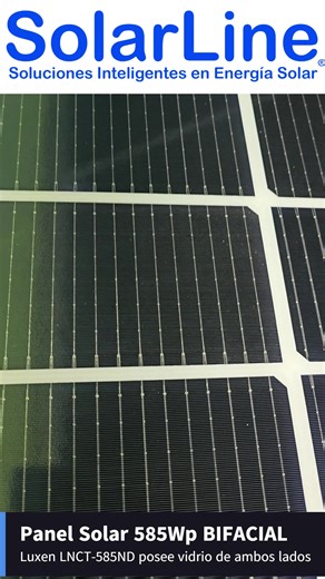PANEL SOLAR BIFACIAL, 585WP, AMPLIA SU GANANCIA DE GENERACIÓN CON LA REFRACCIÓN DEL ENTORNO, AUMENTANDO SU PRODUCCION HASTA 731WP, CON UN 25% EXTRA ADICIONAL MAXIMO. VER DATOS SOLAR Y EOLICA SRL, LLAMA AL WHASTAPP 5492915224444 DESPACHAMOS A TODO EL PAIS "Panel Solar 585Wp TOPCon GoG Bifacial ● Monocristalino ● Tecnología TOPCon GoG Bifacial ● Medidas: 2278x1134x30mm ● Cantidad de celdas: 132 (6x22) Celda DIVIDIDA ● Vidrio en Frente y Dorso: 2.0mm ● Junction Box Ip68 rated (3 by pass diodes) ● S