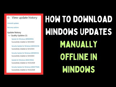 How to Download Windows Updates Manually Offline in Windows 11