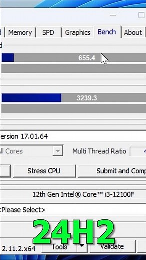 Windows 11 23H2 vs 24H2 CPU Core Performance