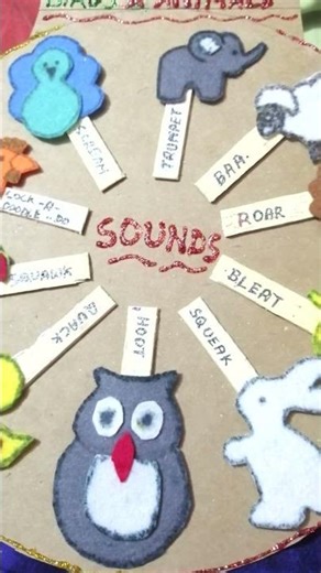Animal Sounds & Name Chart | Science Project For Kids tlm | evs tlm | tlm for primary school #shorts
