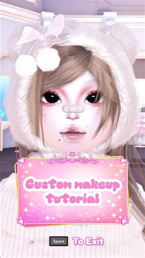 ❦ CUSTOM MAKEUP TUTORIAL! ❦ #dresstoimpress #dti #dtiroblox #robloxshorts #roblox