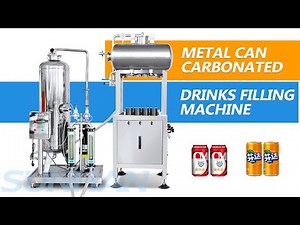 How to Filling Carbonated Drinks into Cans by Semi-automatic Can Filling Machine