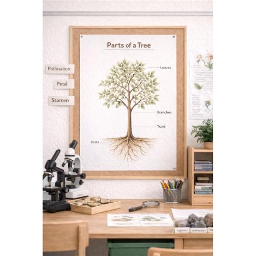 Montessori Parts of Tree Poster, Botanical Science Wall Art (digital Download) - Etsy