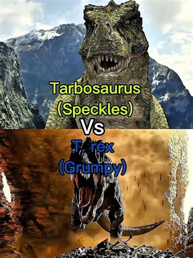Tarbosaurus (speckles) vs T. rex (grumpy)|Edith #edith #capcut