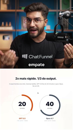 GPT 5.5 OU Claude Opus 4.7 - Qual é melhor? #ia #claudecode #openai