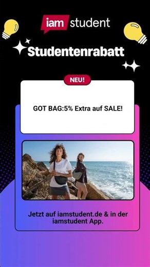 Neuer Studi-Rabatt von GOT BAG auf iamstudent.de