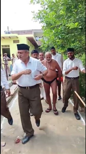 RSS swayamsewaks carry out a march past #hindudeity