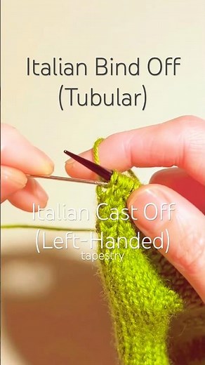 Italian Bind Off (Left-Handed, Tubular) | Italian Cast Off Tutorial