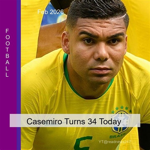 Casemiro Turns 34 Today.\nManchester United's veteran midfielder celebrates his 34th birthday today;