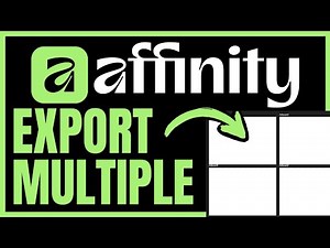 How To EXPORT MULTIPLE ARTBOARDS In Affinity Designer (QUICK & EASY) 2025
